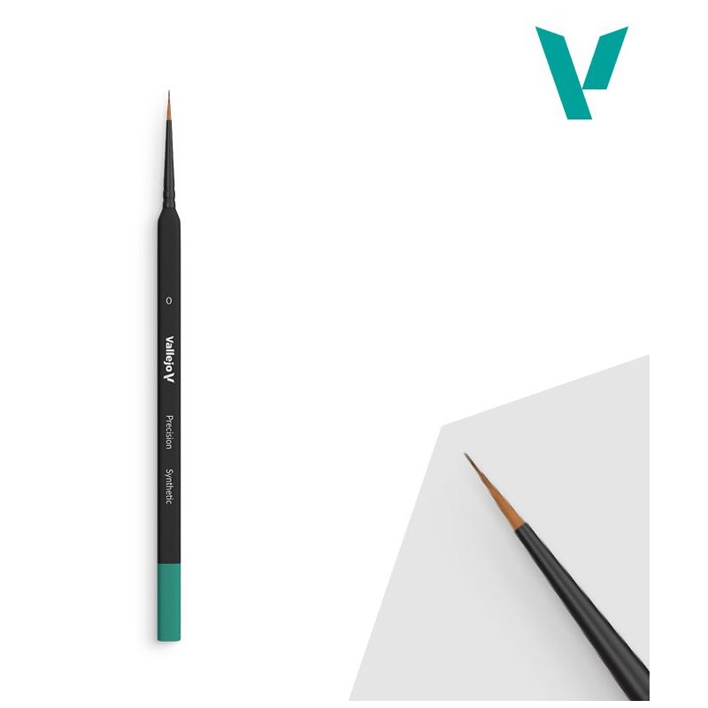 Pincel redondo sintético, mango triangular Nº 2/0.