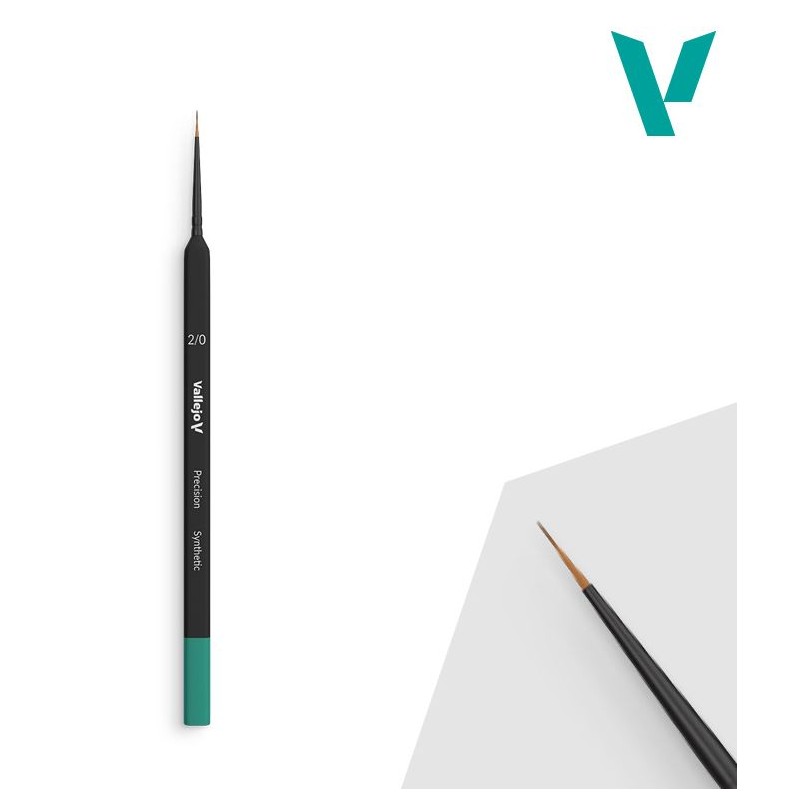 Pincel redondo sintético, cabo triangular nº 2/0.