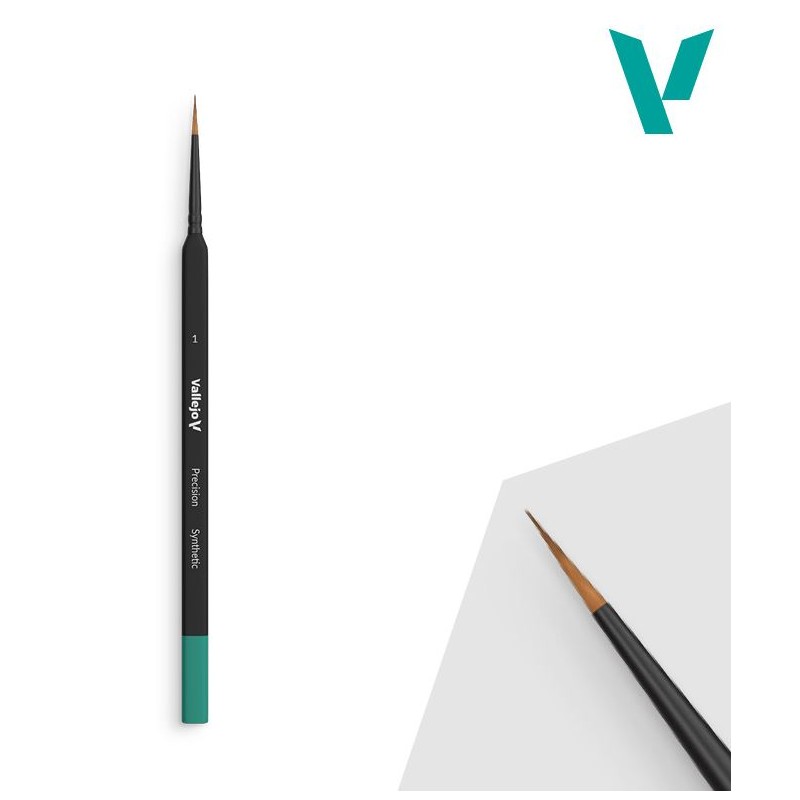 Round synthetic hair brush, triangular handle Nº 1.