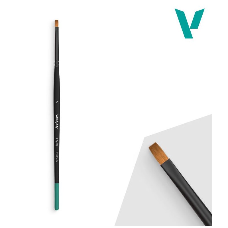 Pincel rectangular sintético, Nº 2.