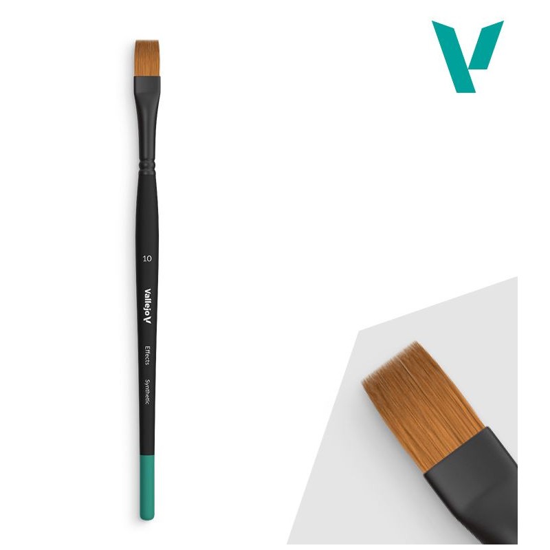 Synthetic rectangular brush Nº 10.