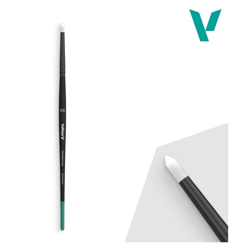 Small round synthetic brush.