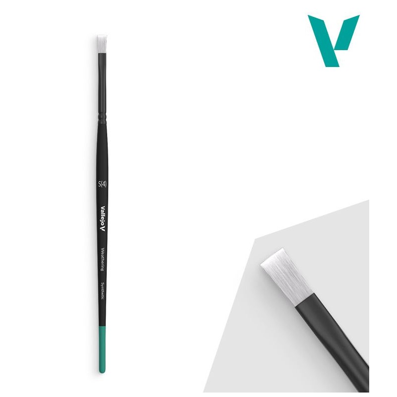 Pincel plano sintético pequeño.