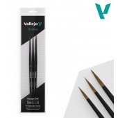 Conjunto de escovas de cabelo natural (0, 1 e 2).