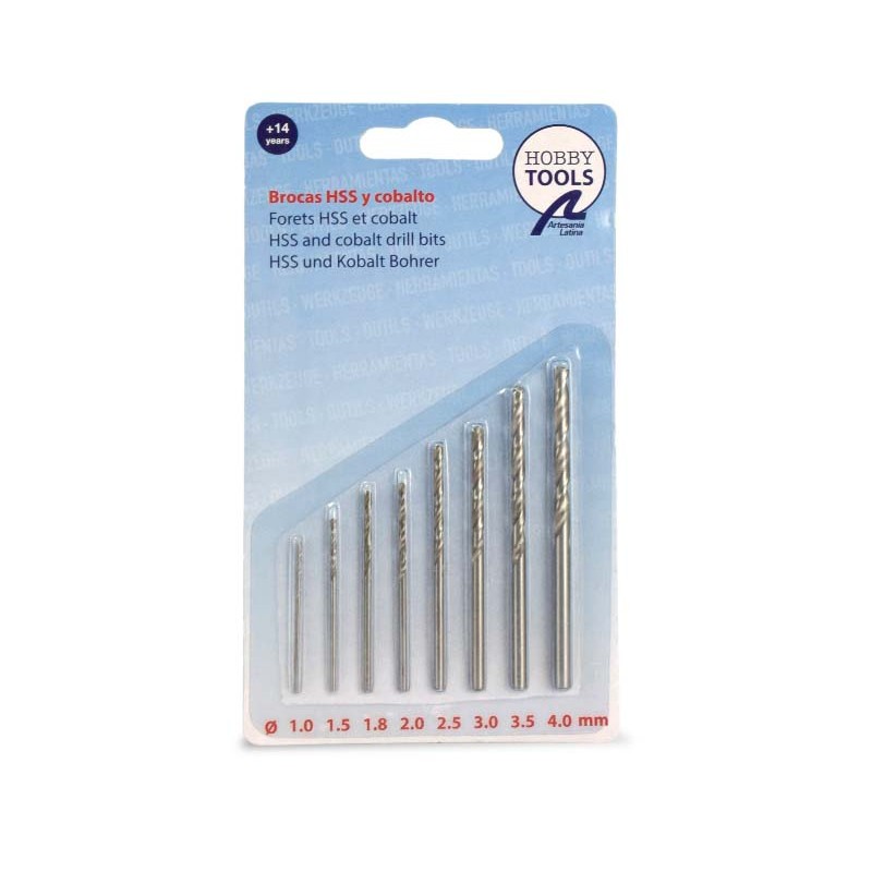 Juego de brocas (1 a 4 mm). Juego de brocas (1 a 4 mm).
