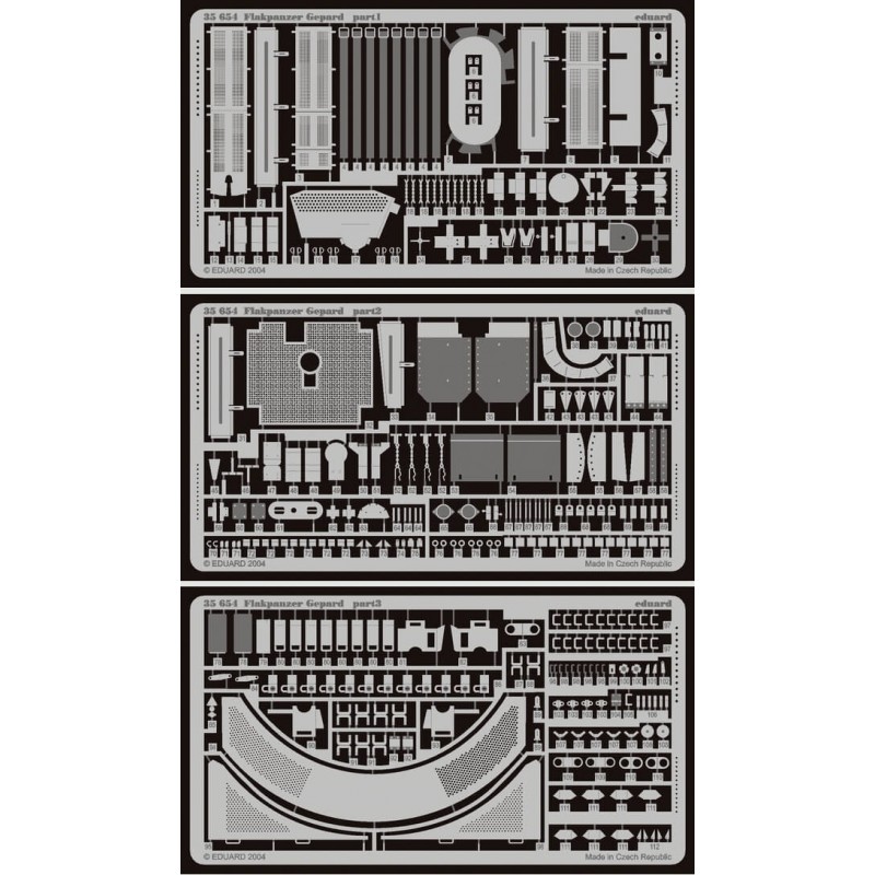 Photo-etched: Flakpanzer Gepard (for Tamiya).