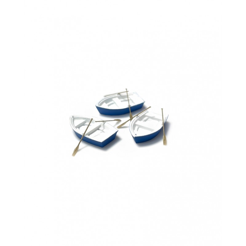 Blue boats.