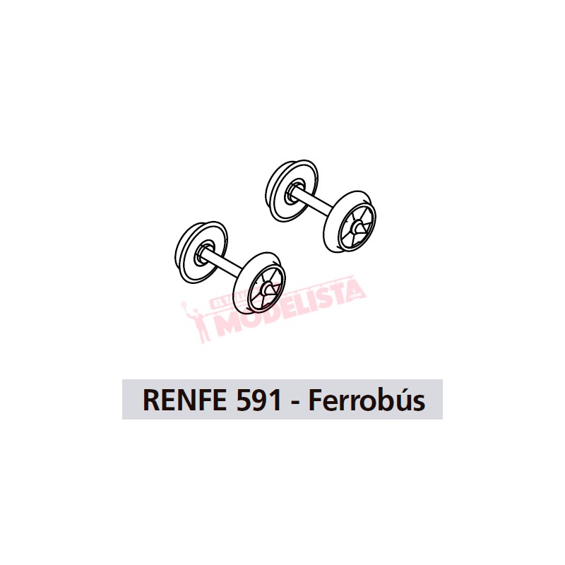 Wheels without gear for RENFE 591.