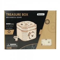 Treasure box with mechanical gears.
