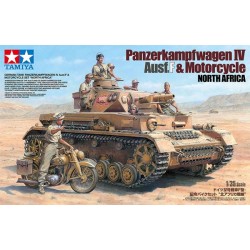 Panzerkampfwagen IV Ausf.F con motocicletta.