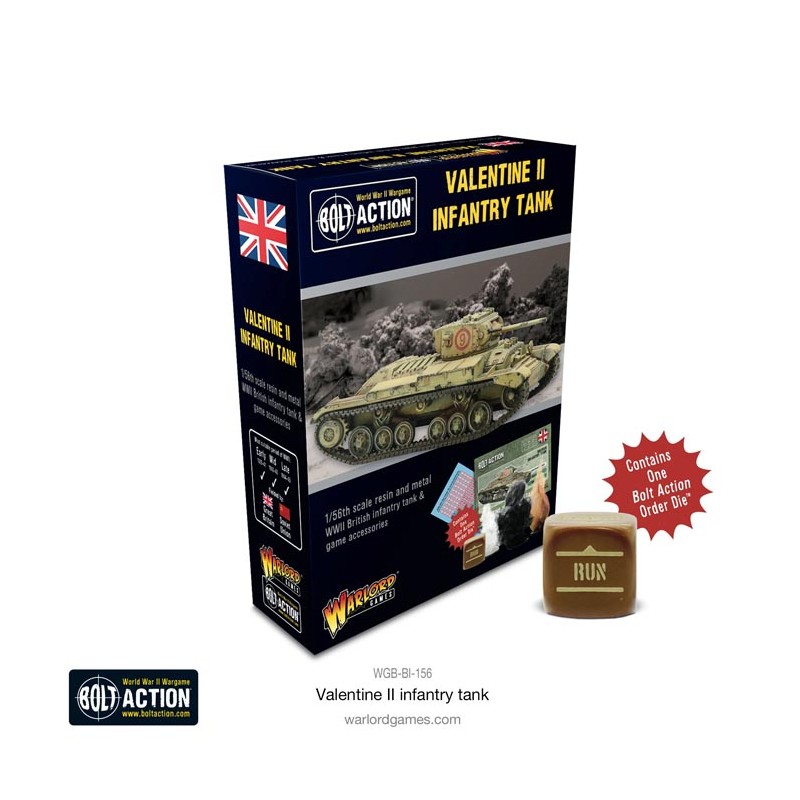 Valentine II infantry tank. Bolt Action.