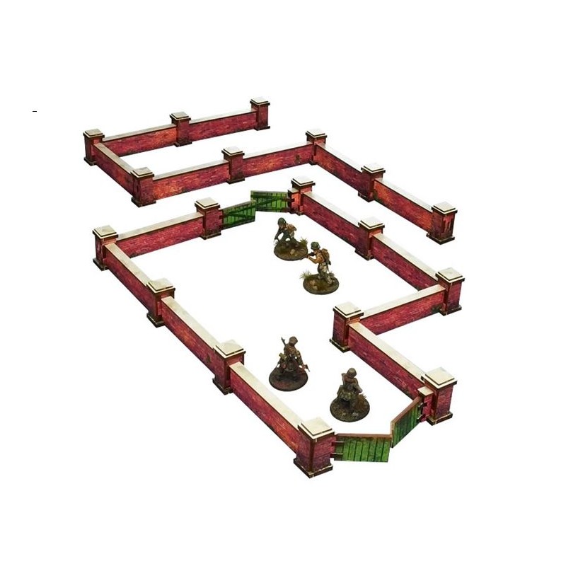 Muros de Normandía de la Segunda Guerra Mundial prepintados con Puerta.