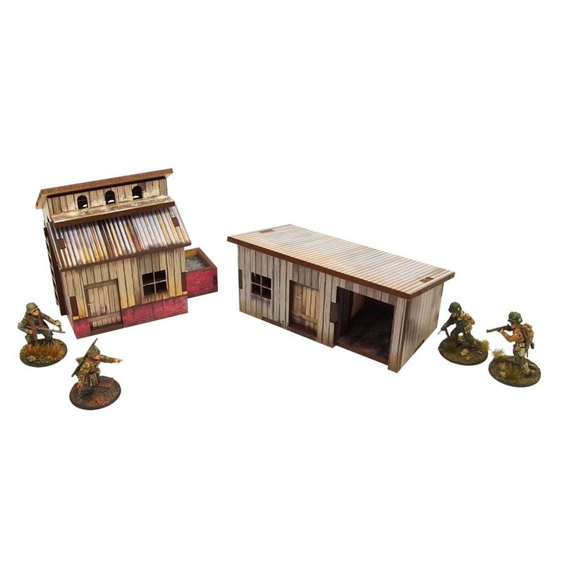 Pre-painted WW2 Normandy Small Sheds with Dovecote. Pre-painted WW2 Normandy Small Sheds with Dovecote.