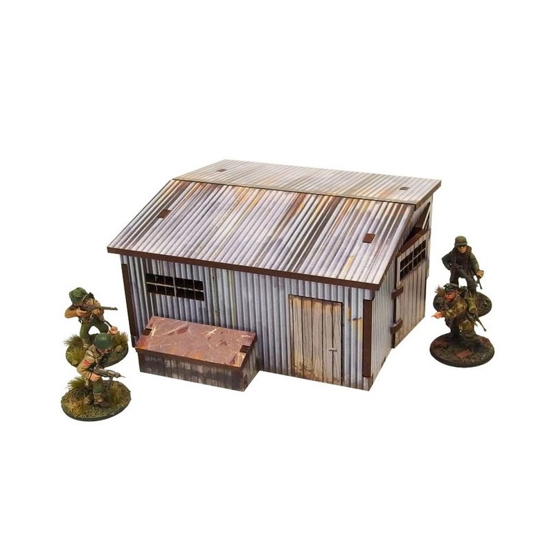 Pre-painted WW2 Normandy Large Tin Shed.