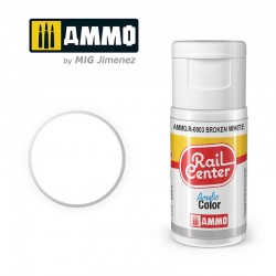 White, 20 ml. Rail Center.
