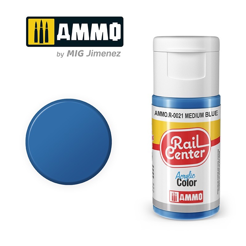 Azul medio, 15 ml. Rail Center. Azul medio, 15 ml. Rail Center.