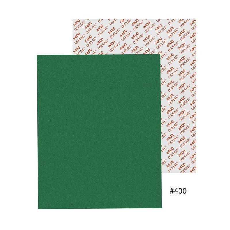 Papel de lija autoadhesiva, grano 400.