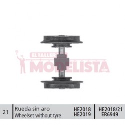 Wheelset without tyre. Locomotive series 279.