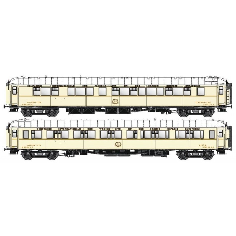 Set de dos coches cama S1+ S1, CIWL.