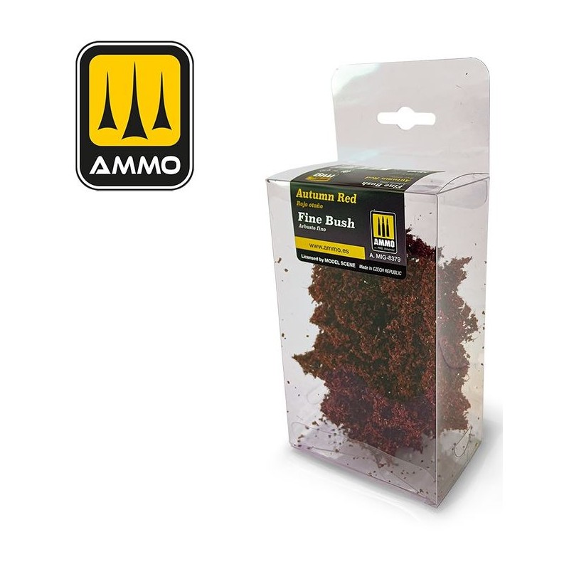 Arbusto fino, rojo otoñal.