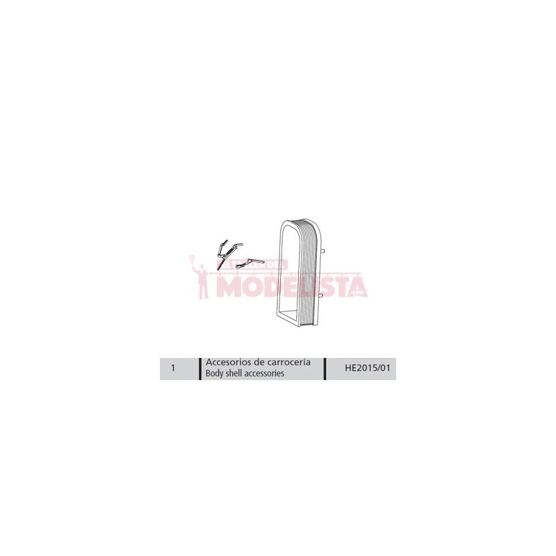 Body shell accessories for RENFE 443.