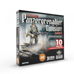 German Panzergrenadier Division. Wargame starte paint set.