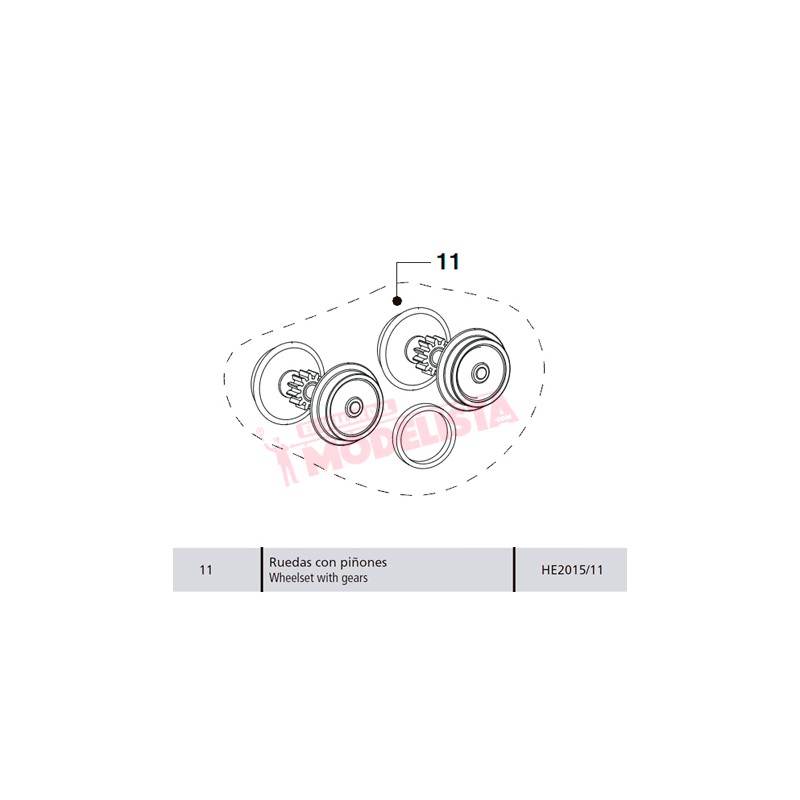Dos ejes con engranaje para 443, RENFE.
