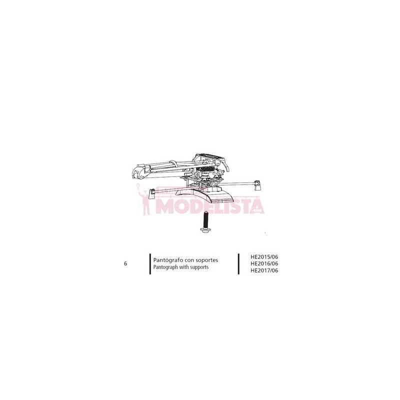 Pantógrafo con soporte para 443 de RENFE.