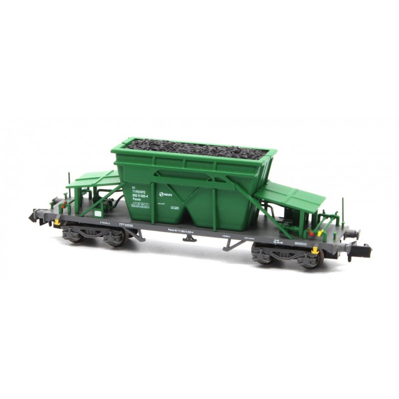 Tolva TT9 de RENFE. Verde. Tolva TT9 de RENFE. Verde.