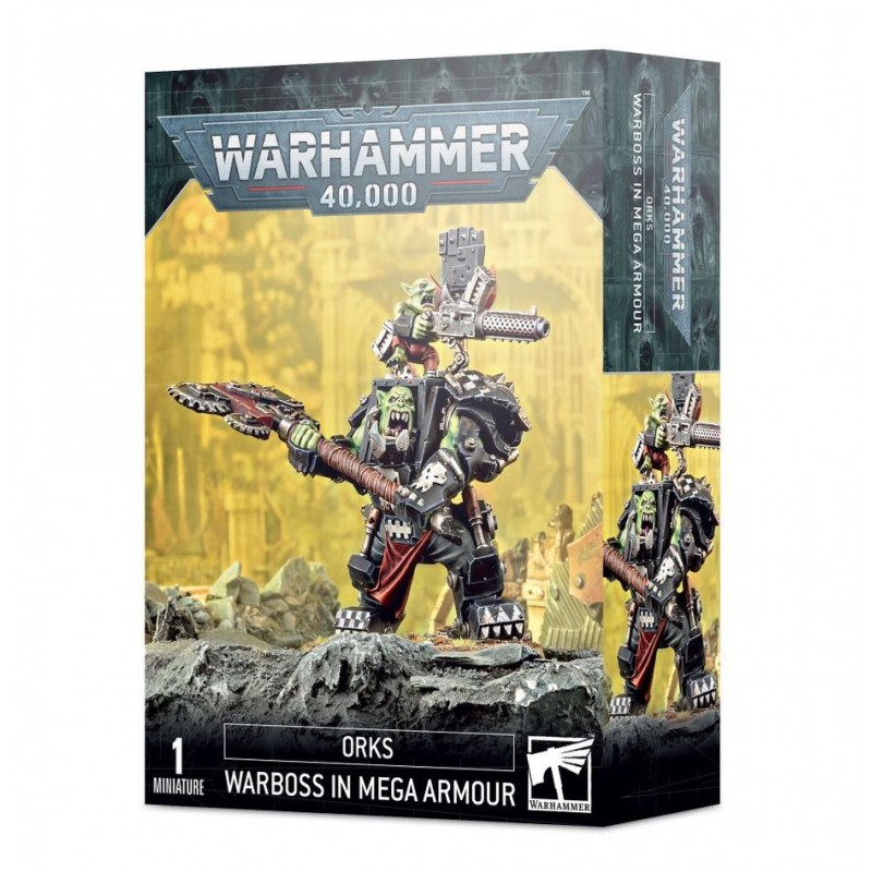 Orkos. Kaudillo con Megaarmadura. Orkos. Kaudillo con Megaarmadura.