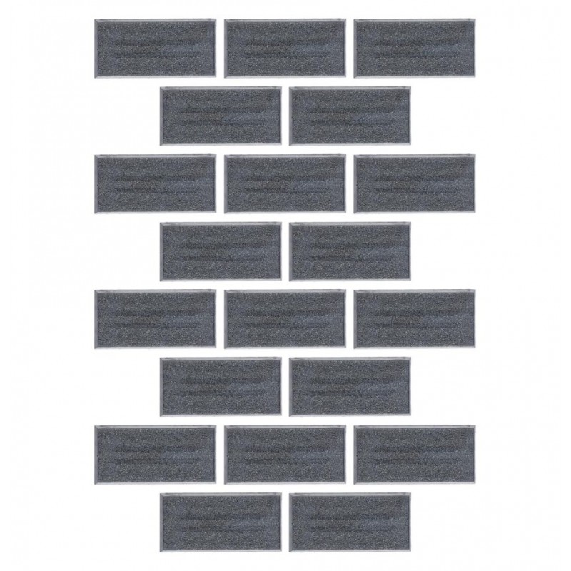 Peanas rectangulares de 25 mm x 50 mm.