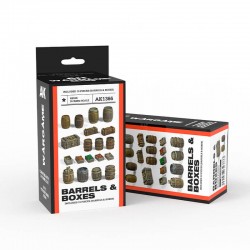 Barris, baús e caixas de madeira.