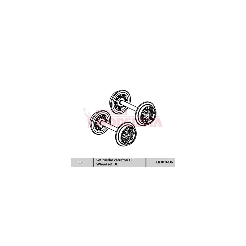 Wheel set DC for locomitves 7200 RENFE.