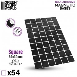 Square magnetic sheet self-adhesive 30x30mm.