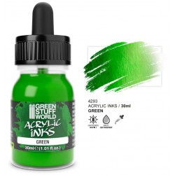 Grüne opake Acryltinte, 30 ml.