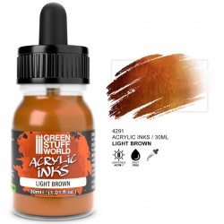 Hellbraune, deckende Acryltinte, 30 ml.