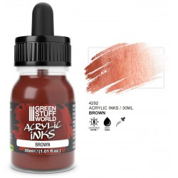 Acrylic ink opaque brown, 30 ml.