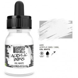 Tinta acrílica opaca blanco OSL, 30 ml.