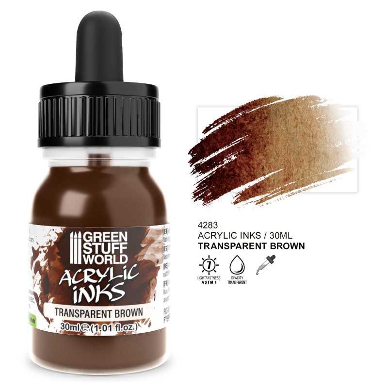 Tinta acrílica transparente marrón, 30 ml. Tinta acrílica transparente marrón, 30 ml.