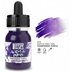 Tinta acrílica transparente violeta, 30 ml.