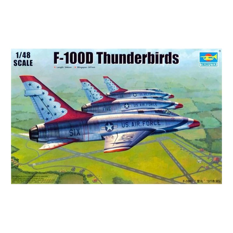 F-100D en esquema Thunderbirds. TRUMPETER 02822