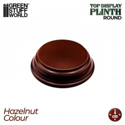 Round wood display bases 4x4 cm - Hazelnut.