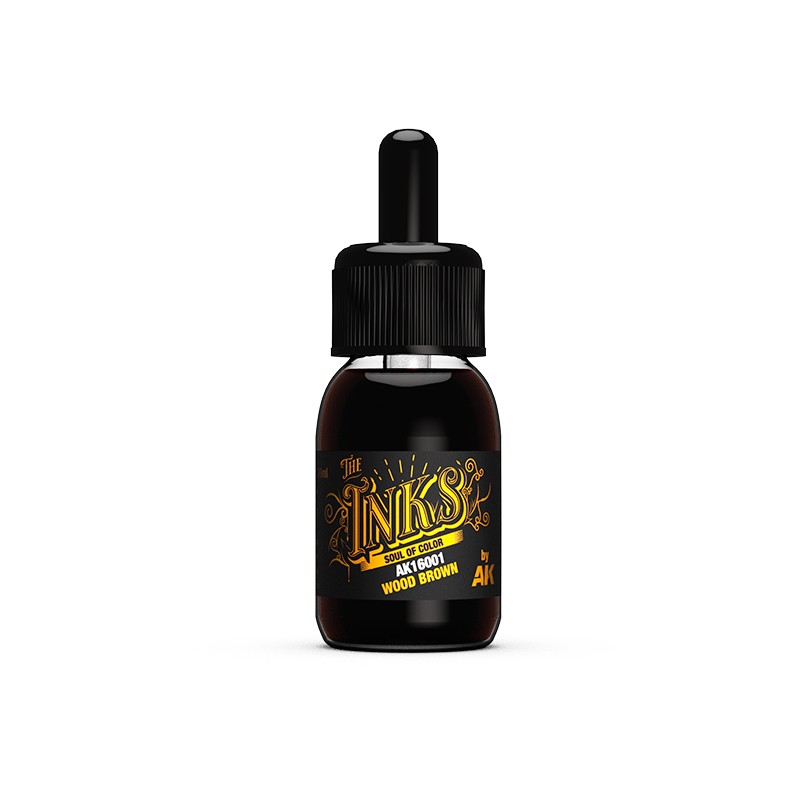 Wood brown ink, 30 ml.