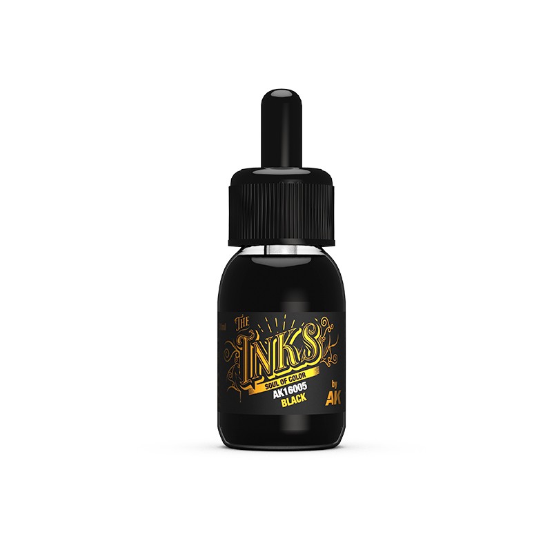 Tinta negra, 30 ml. Tinta negra, 30 ml.