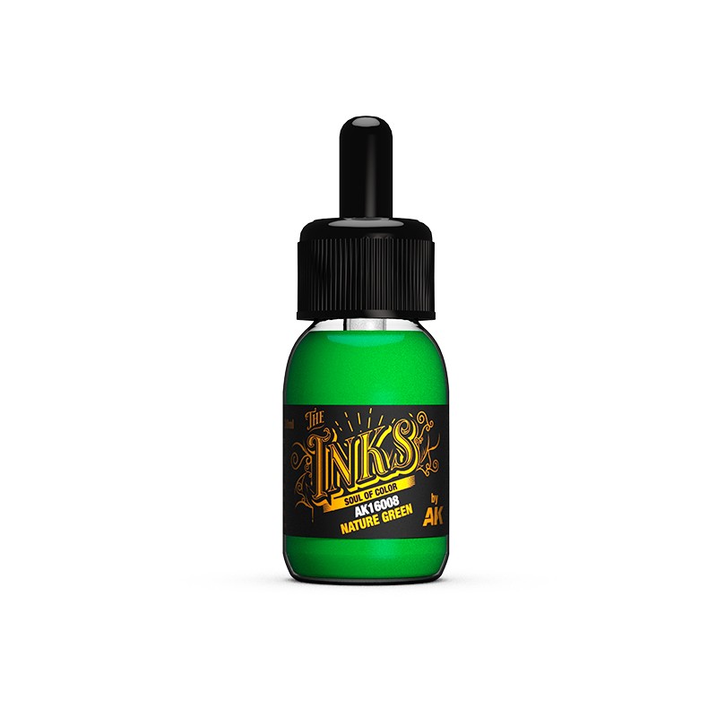 Tinta verde naturaleza, 30 ml. Tinta verde naturaleza, 30 ml.
