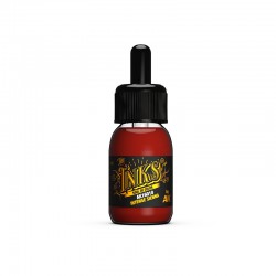 Encre de terre de Sienne intense, 30 ml.