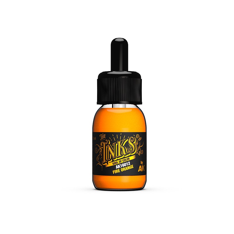 Tinta naranja fuego, 30 ml. Tinta naranja fuego, 30 ml.