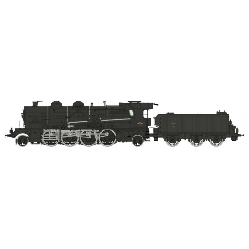 Steam locomotive 5-141D, SNCF.