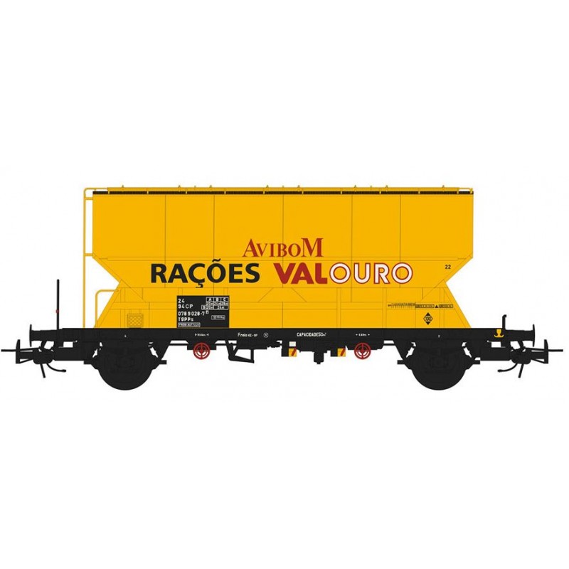 Vagón tolva Tgpps "Rações Valouro".