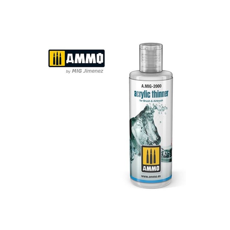 Acrylic thinner. 60 ml. AMIG 2000
